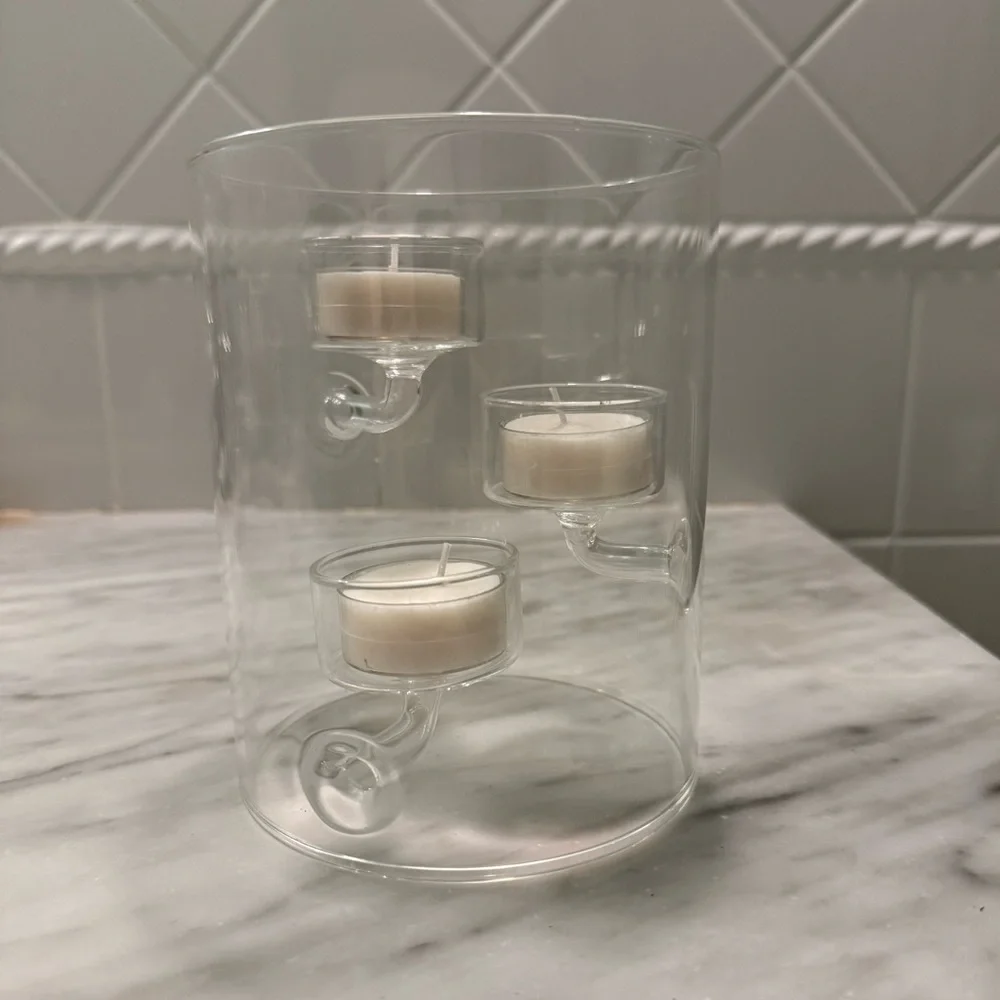 Suspended Glass Tea Light Holder